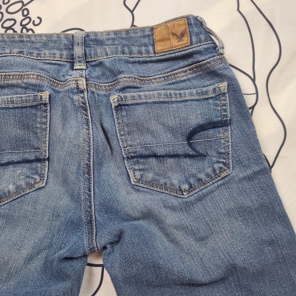 AMERICAN EAGLE Skinny Jeans Blue Denim Stretch 0 - Picture 8 of 8